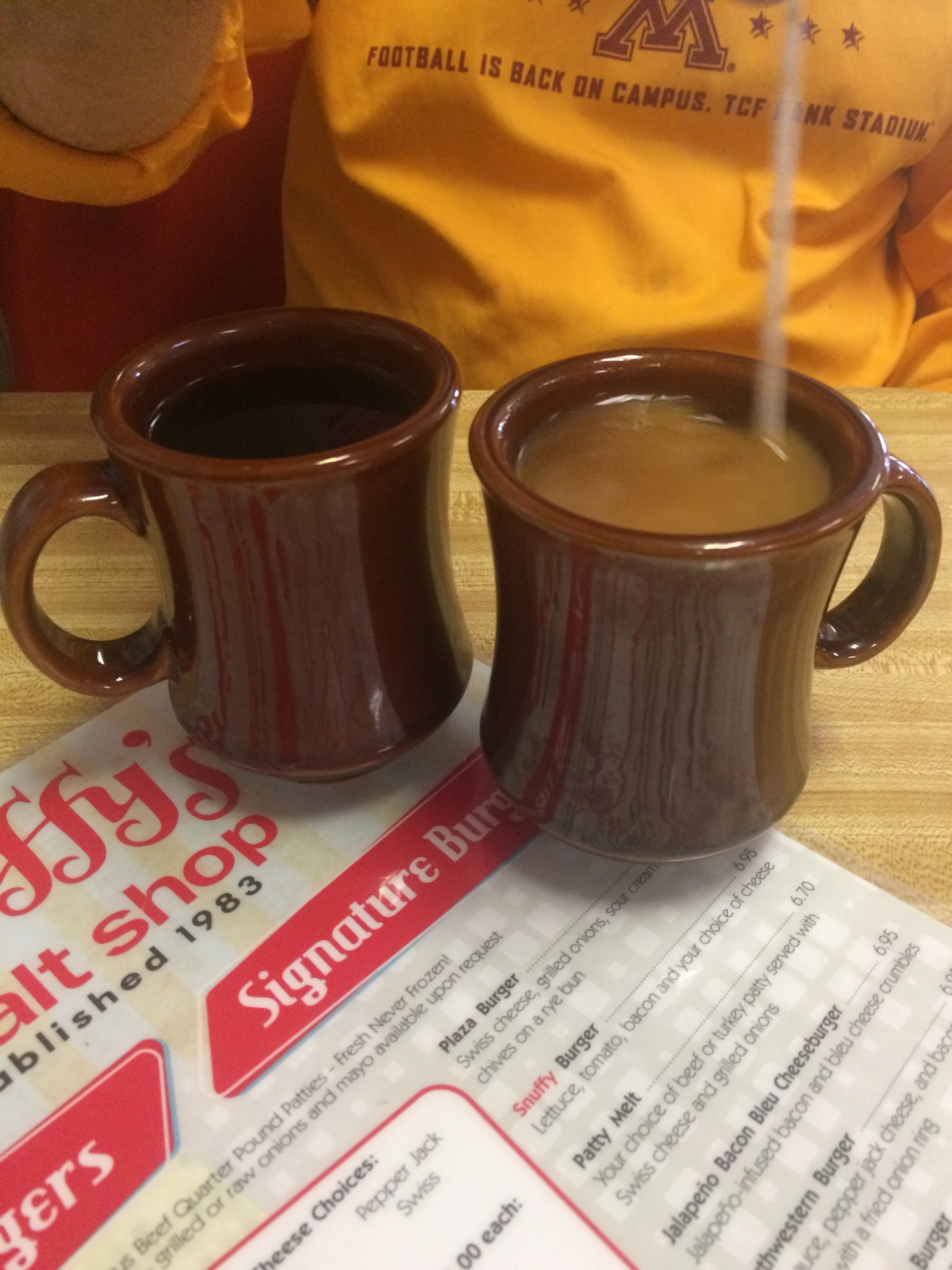 Photo showing a delicious cup of hot, decaf coffee